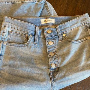Madewell 10" High Rise Button Fly Skinny Jeans